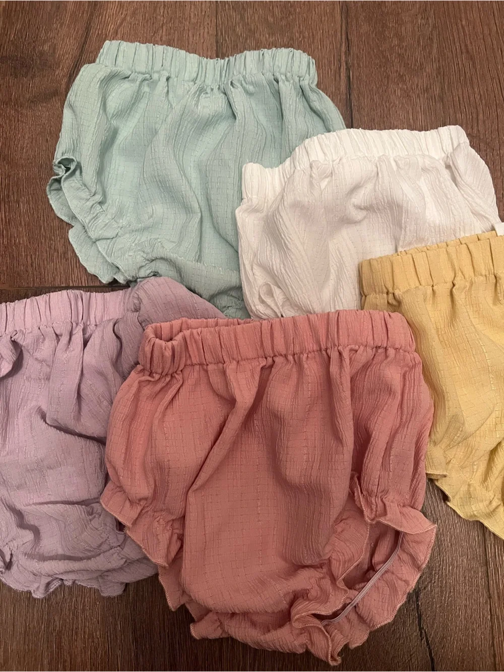 Soft Cotton Baby Bloomers - Pastel Pack (Pink, Lavender, Mint, White, Yellow)